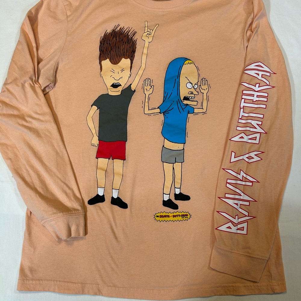 Beavis and Butt-Head Kids' Tan Long Sleeve Shirt